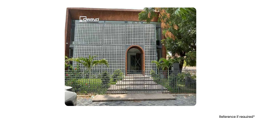 QWIND showroom facade, Ahmedabad